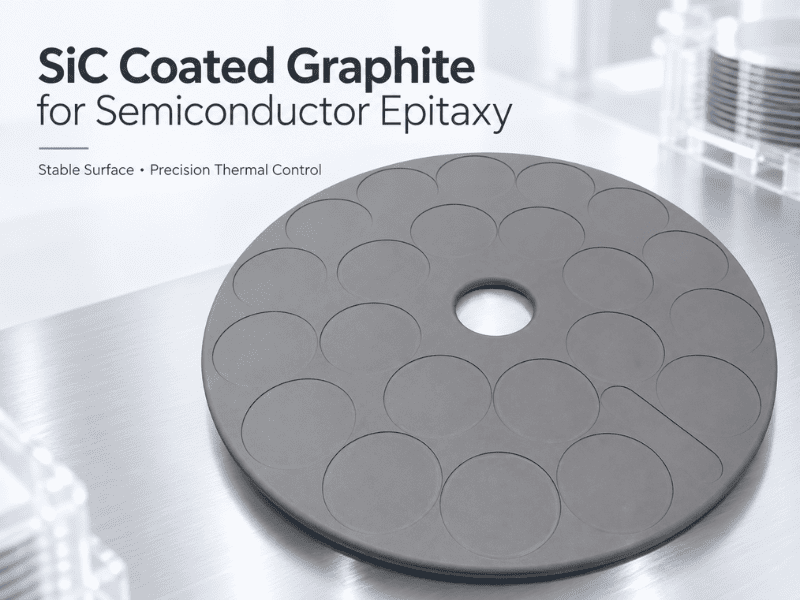 Cén fáth a bhfuil Graifít Brataithe le Carbíd Sileacain le haghaidh Epitaxy Leathsheoltóra?